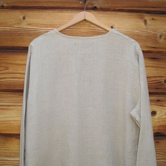 FLAX Linen Button Front Top - Picture 5 of 6